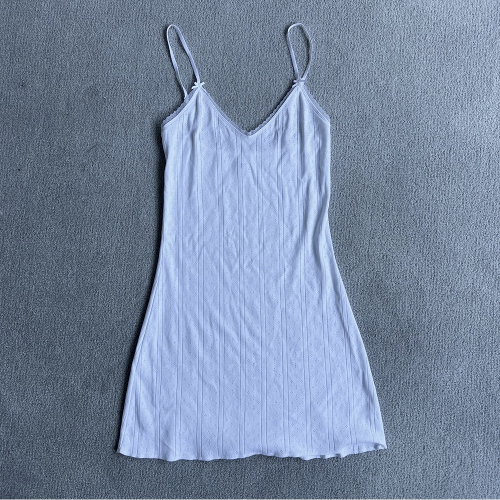 Coucou Cami Slip Dress in Pointelle